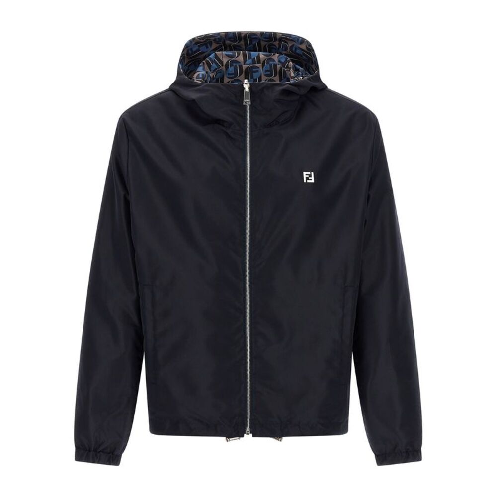 Fendi Blue Polyester Shell Men's Jacket